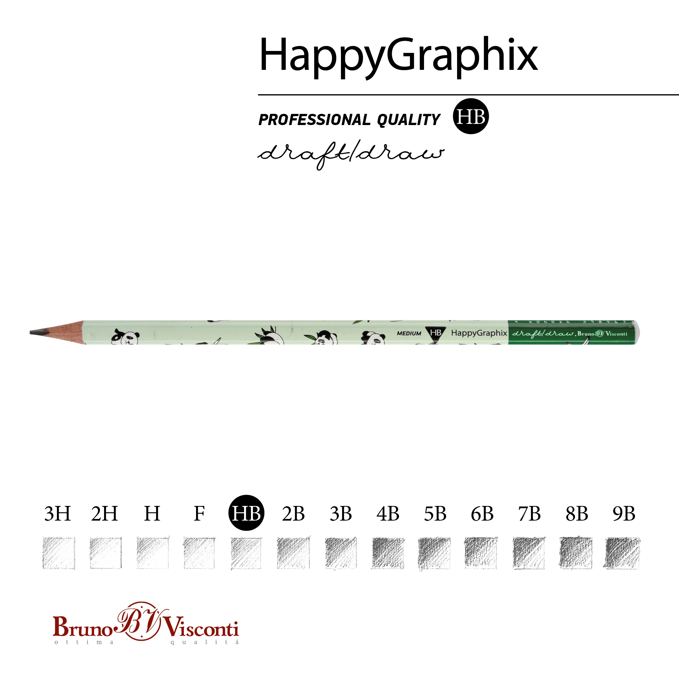 КАРАНДАШ ЧЕРНОГРАФИТОВЫЙ "HappyGraphix" ПАНДЫ НВ КАРАНДАШ ЧЕРНОГРАФИТОВЫЙ "HappyGraphix" ПАНДЫ НВ