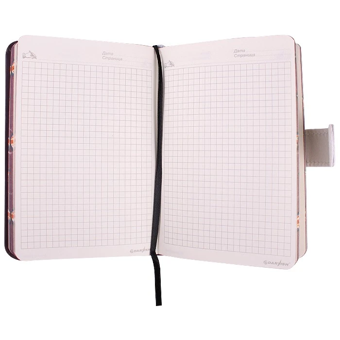 Книжка записная 9,5*14,5см 144л в клетку на застёжке с цветным срезом Книжка записная 9,5*14,5см 144л в клетку на застёжке с цветным срезом