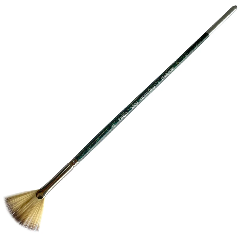 Кисть художественная синтетика Гамма "Модерн", веерная №4, короткая