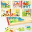 Пазл-книжка деревянная 21,5*17,5см 6 пазлов по 19 деталей ассорти