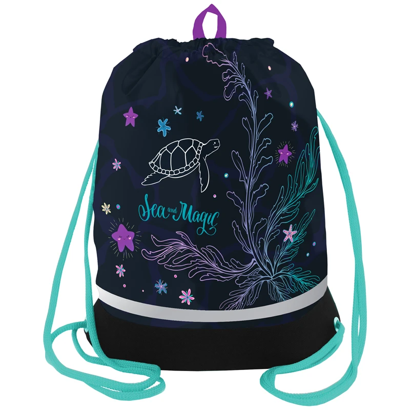 Мешок для обуви 1 отделение Berlingo "Sea magic", 510*400мм, расшир.