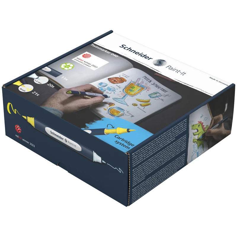 Набор двухсторонних маркеров-кистей Schneider "Twinmarker Paint-It" 52 Набор двухсторонних маркеров-кистей Schneider "Twinmarker Paint-It" 52