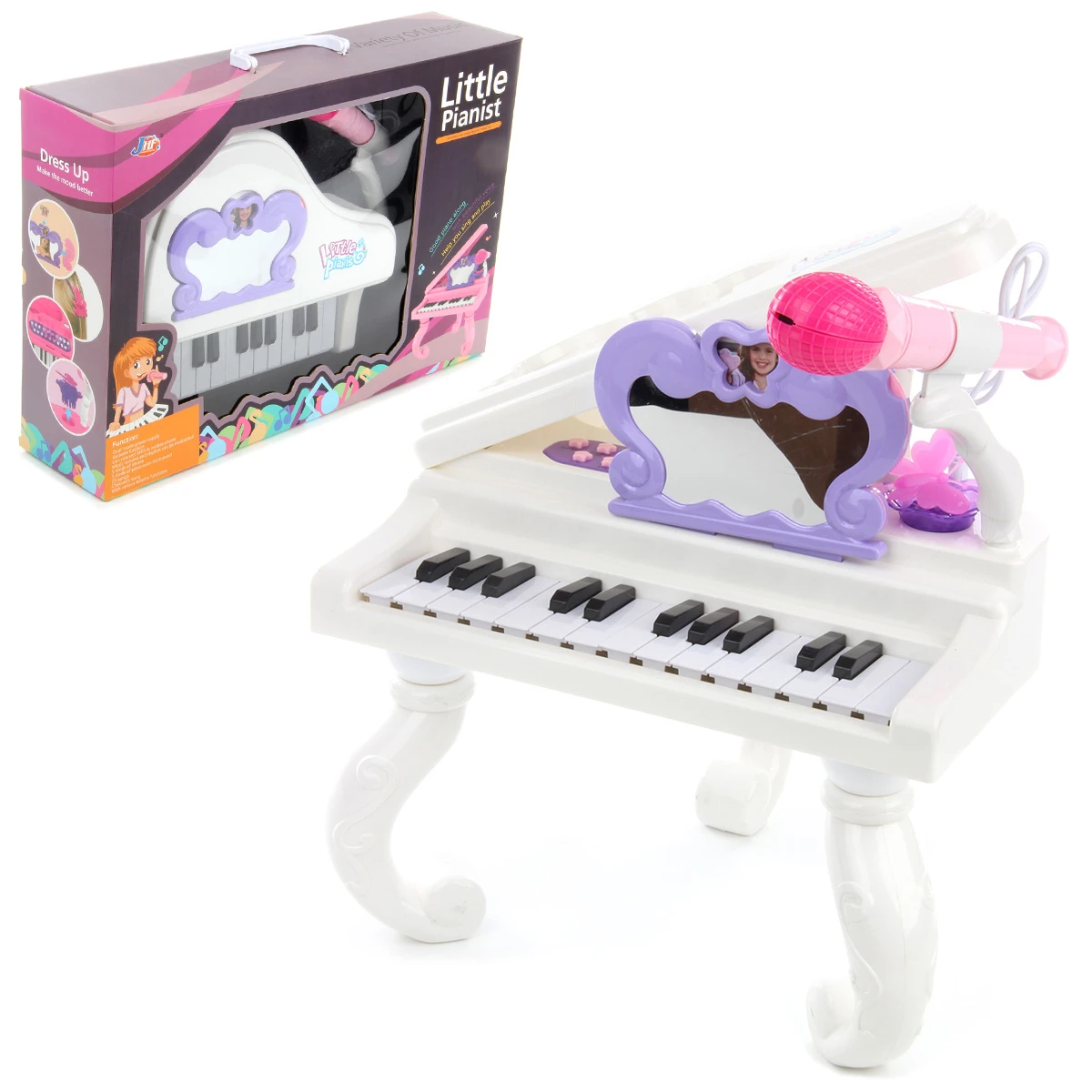 Пианино с микрофоном, 45х30х11, коробка Пианино с микрофоном, 45х30х11, коробка