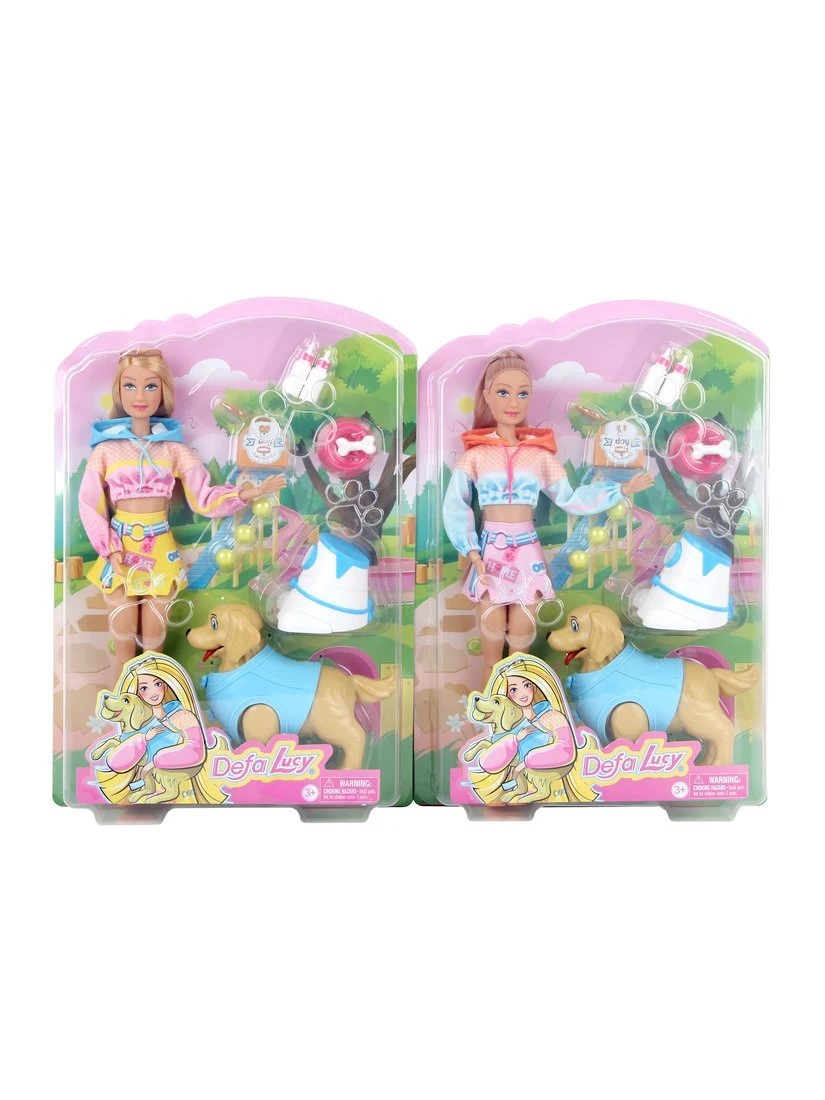 Игровой набор Defa "На прогулке", кукла, 10 предметов, в ассортименте