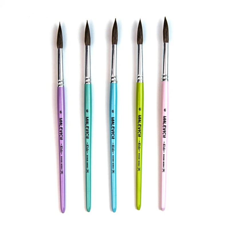 Кисть пони микс Малевичъ KIDS, круглая, №6 733106