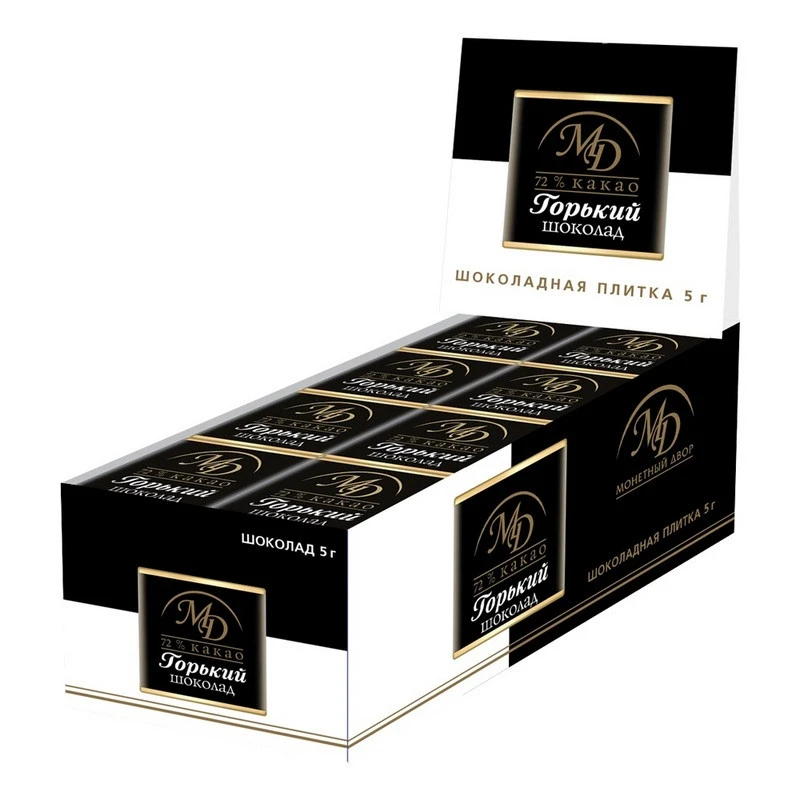 Шоколад Монетный двор Горький 72% 5г/96 шт Шоколад Монетный двор Горький 72% 5г/96 шт