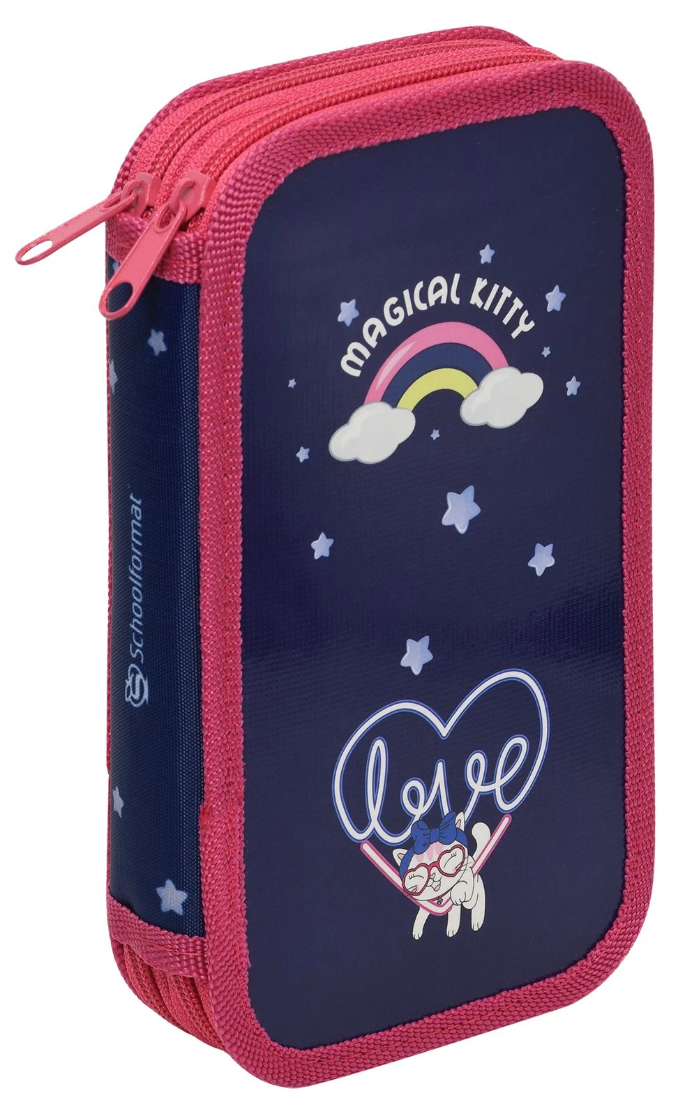 Пенал 2 секц. Schoolformat KITTEN'S DREAMS 190х105 молния