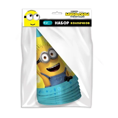 Minions 2. Набор колпачков, 6 шт (3D дизайн)
