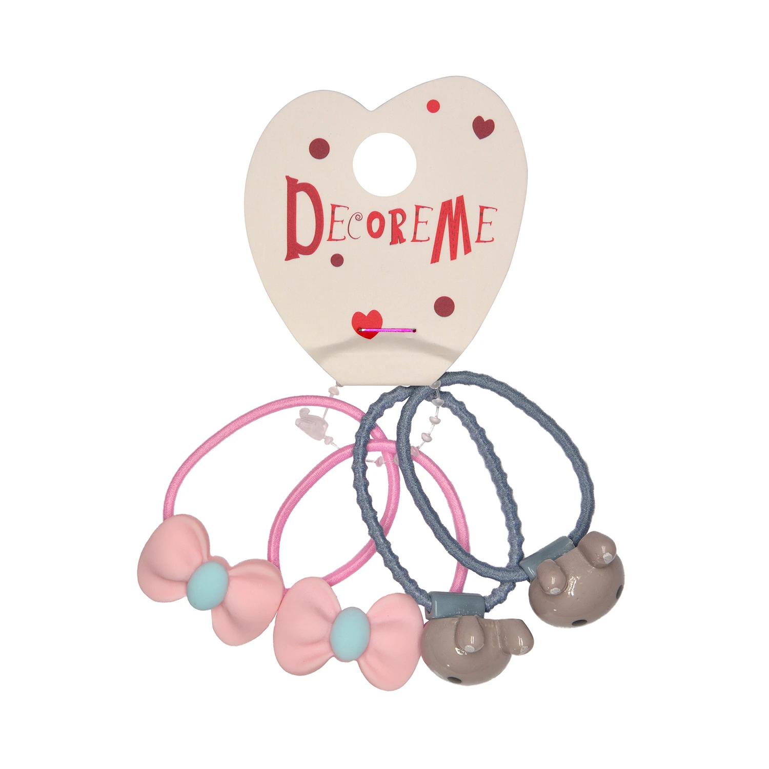 РЕЗИНКА ДЛЯ ВОЛОС "ПАРОЧКИ" 4 ШТ, 2 ВИДА