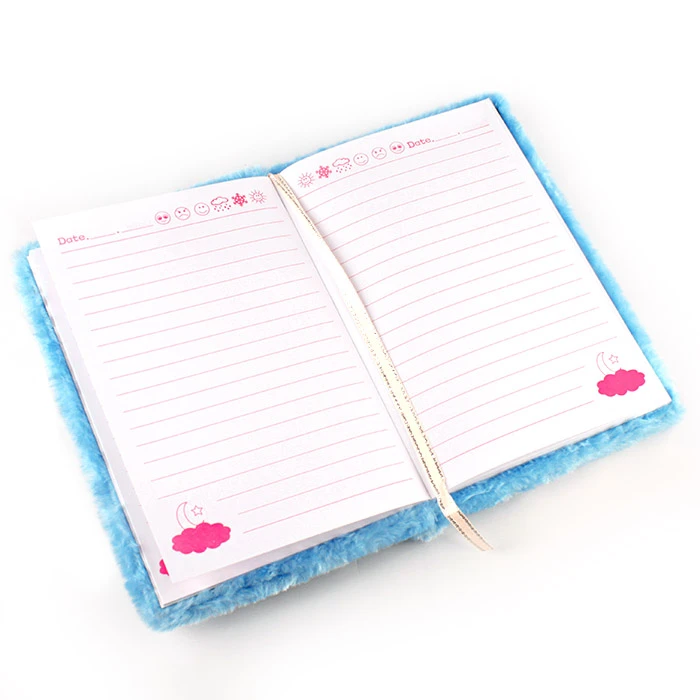 Блокнот 12,3*18,3см 80л "меховой" с рисунком "кактус"