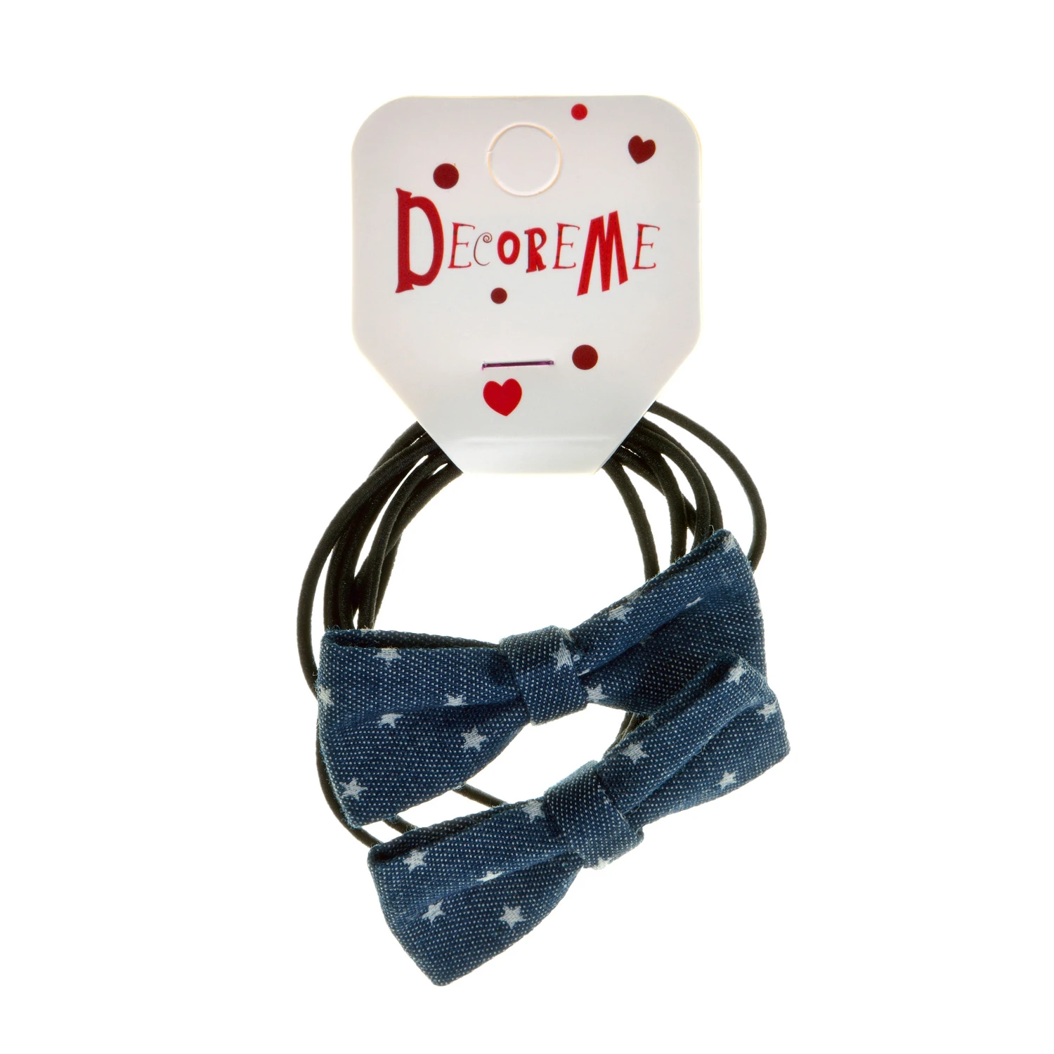 РЕЗИНКА ДЛЯ ВОЛОС "ДЖИНСОВЫЕ БАНТИКИ. ПРИНТ" 2 ШТ, 4 ЦВЕТА РЕЗИНКА ДЛЯ ВОЛОС "ДЖИНСОВЫЕ БАНТИКИ. ПРИНТ" 2 ШТ, 4 ЦВЕТА