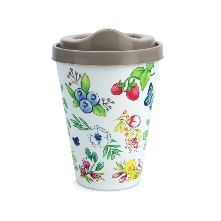 Стакан пластиковый c крышкой "Кроль-Вилль". Цветочная Зая, 420мл