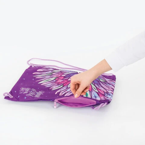 Сумка для обуви BRAUBERG PREMIUM, карман, подкладка, светоотражающие элементы,