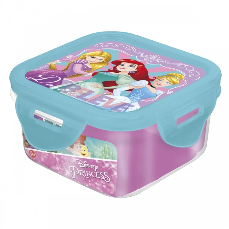 Контейнер пластиковый (квадратный, 290 мл). Принцессы Дружные приключения