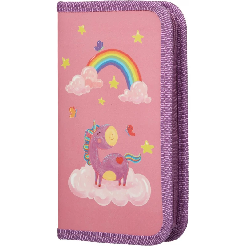 Пенал №1School Волшебный Единорог 1отд., софт тач,190x110 мм,ПКК 03-6