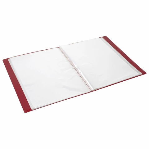 Папка 100 вкладышей BRAUBERG "Office", красная, 0.8 мм, 271334 Папка 100 вкладышей BRAUBERG "Office", красная, 0.8 мм, 271334