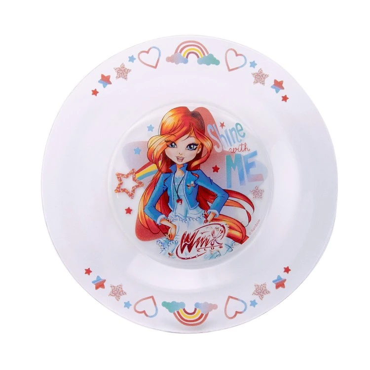 Тарелка "Winx Club" Дизайн 1, 19,5 см, стекло