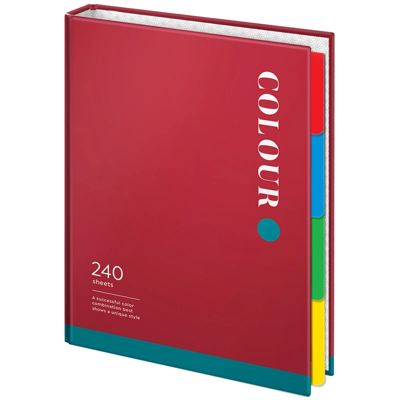 Тетрадь на кольцах А5, 240л., 7БЦ, ArtSpace "Моноколор. Уникальный