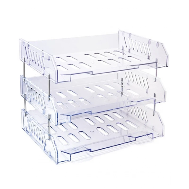 Лоток для бумаг горизонтальный Стамм "Сити", набор 3шт., на мет. Лоток для бумаг горизонтальный Стамм "Сити", набор 3шт., на мет.