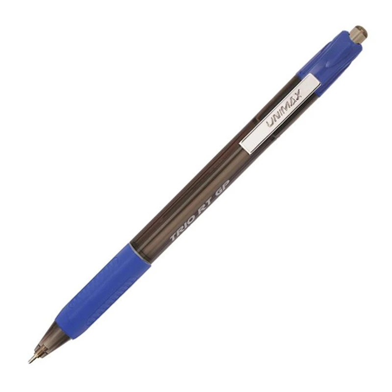 Ручка шариковая Unimax Glide Trio RT GP Steel 0,7мм, син, масл, треуг, авт. Ручка шариковая Unimax Glide Trio RT GP Steel 0,7мм, син, масл, треуг, авт.