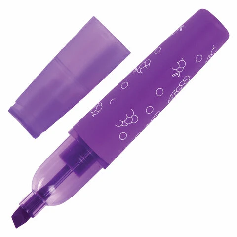 Набор текстовыделителей ЮНЛАНДИЯ 4 шт., АССОРТИ, "ФРУКТЫ",