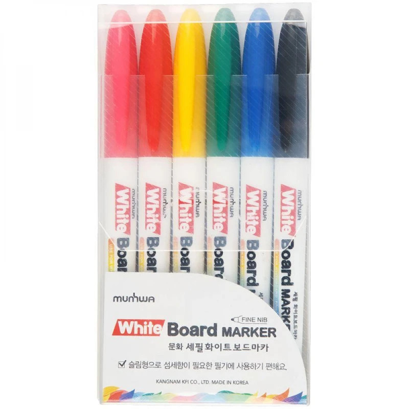 Маркер для белых досок MunHwa 2 мм набор 6 цветов