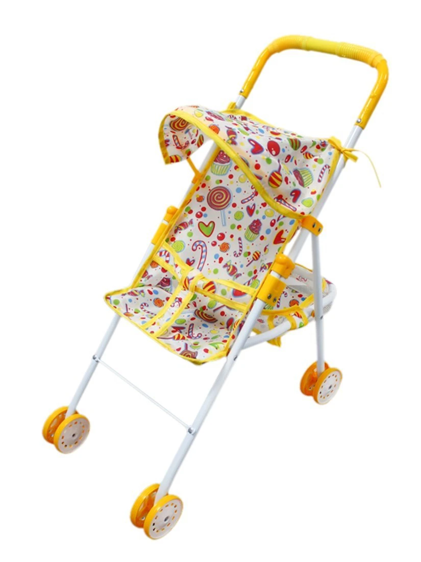 Коляска прогулочная Сладости светящаяся, с крышей, металл Коляска прогулочная Сладости светящаяся, с крышей, металл