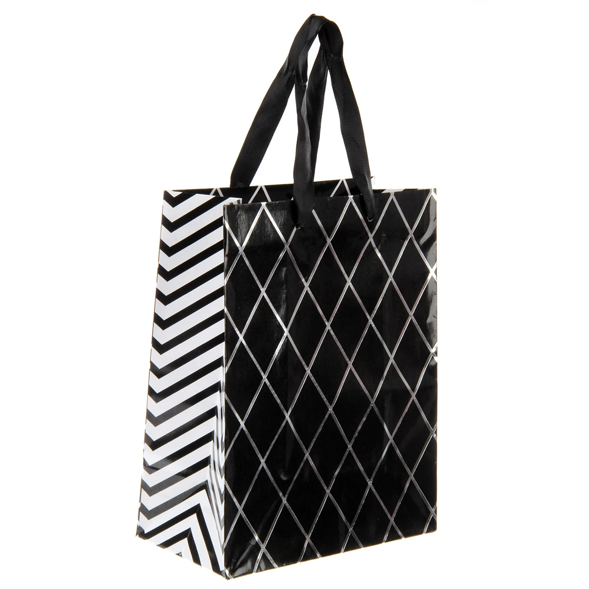 Подарочный пакет средний 17.8X22.9X9.8 см, ламинированный с фольгой Подарочный пакет средний 17.8X22.9X9.8 см, ламинированный с фольгой