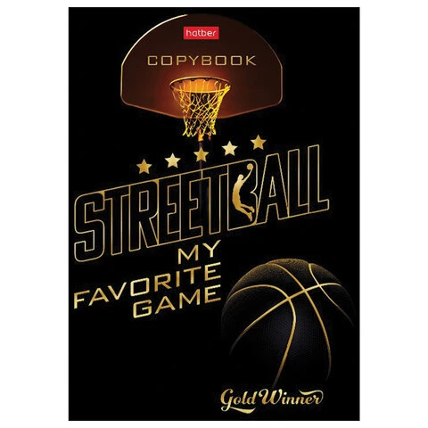 Тетрадь А5 48 листов, HATBER скоба, клетка, матовая ламинация, 3D, Тетрадь А5 48 листов, HATBER скоба, клетка, матовая ламинация, 3D,