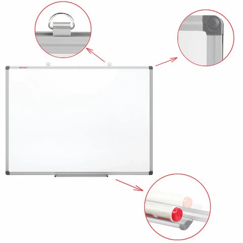 Доска магнитно-маркерная 120х180 см, алюминиевая рамка, BRAUBERG Доска магнитно-маркерная 120х180 см, алюминиевая рамка, BRAUBERG