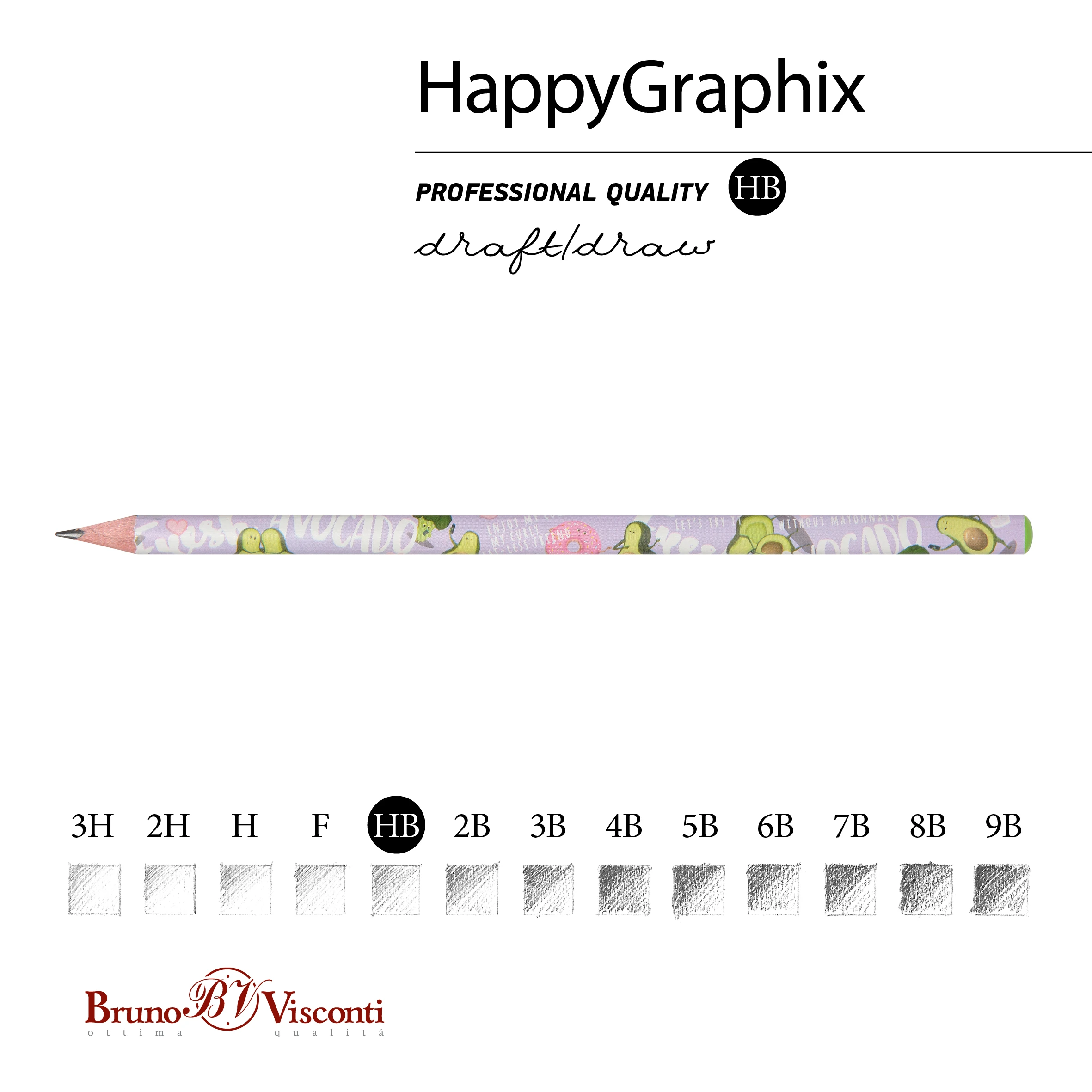 КАРАНДАШ ЧЕРНОГРАФИТОВЫЙ "HappyGraphix. Авокадо. Селфи" НВ КАРАНДАШ ЧЕРНОГРАФИТОВЫЙ "HappyGraphix. Авокадо. Селфи" НВ