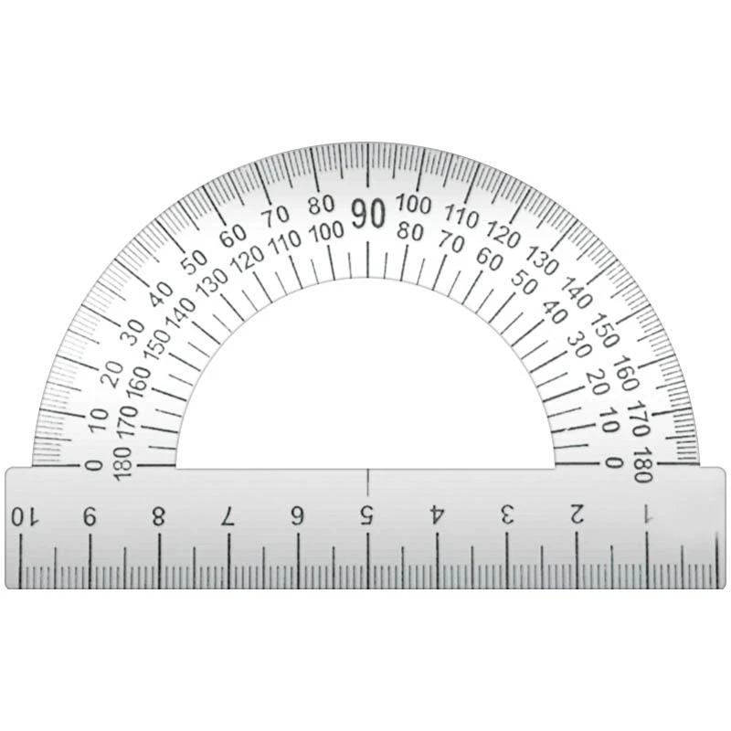 Транспортир 10см, 180°, металл. ТС-10: ТС-10-532 штр.:  4607692424235