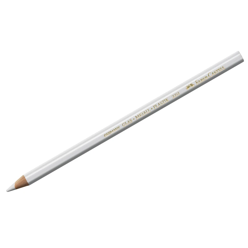 Карандаш перманентный д/письма по стеклу, фарфору Faber-Castell, белый Карандаш перманентный д/письма по стеклу, фарфору Faber-Castell, белый