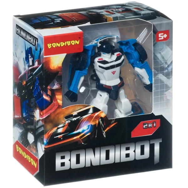 Трансформер 2в1 BONDIBOT робот-полицейская машина, Bondibon BOX 17,4x15,7x8,5