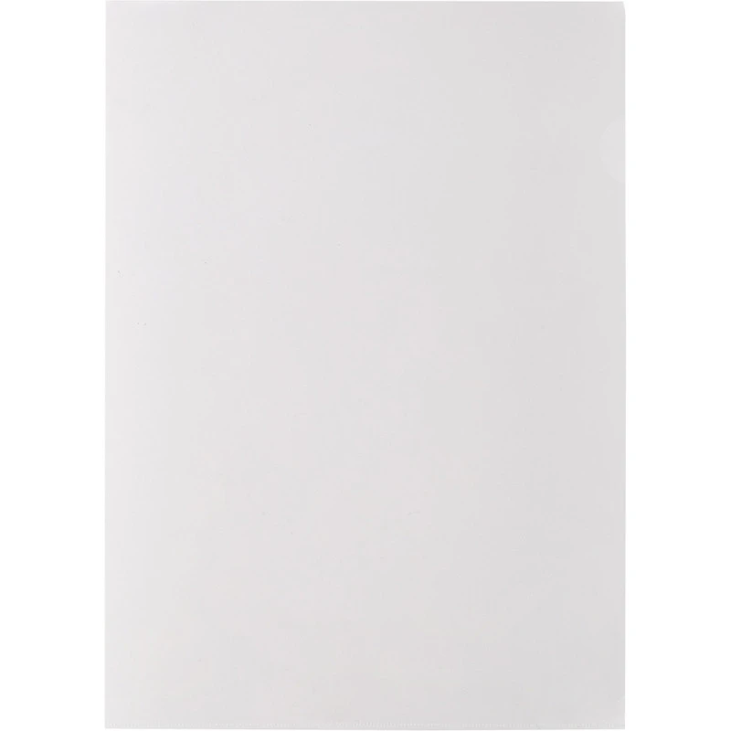 Папка уголок ПУ-001-ПП 120мкр жест.пластик А4 прозр 20 шт/уп