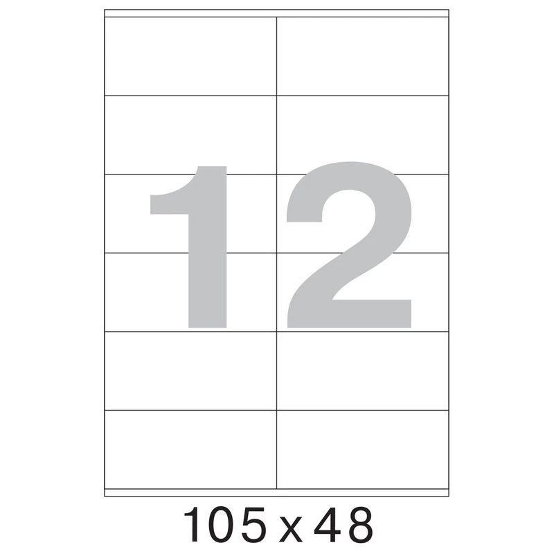Этикетки самоклеящиеся Office Label 105х48 мм/12 шт. на листе А4 50 лис Этикетки самоклеящиеся Office Label 105х48 мм/12 шт. на листе А4 50 лис