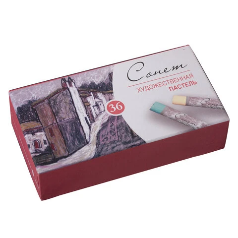 Пастель сухая художественная "Сонет", 36 цветов, круглое сечение, Пастель сухая художественная "Сонет", 36 цветов, круглое сечение,