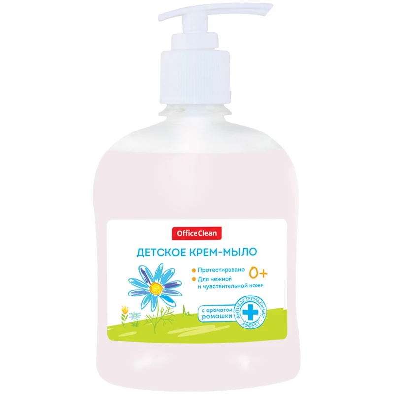 Мыло-крем жидкое OfficeClean "Детское" с ромашкой, антибактериальное, Мыло-крем жидкое OfficeClean "Детское" с ромашкой, антибактериальное,