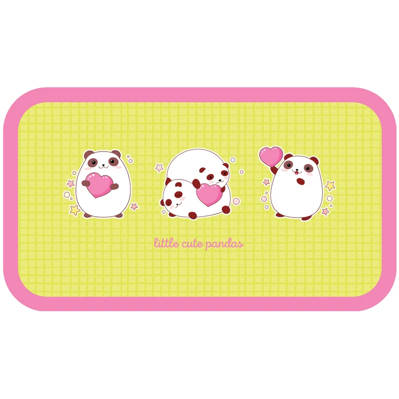 Пенал 2 отделения, 190*105 ArtSpace "Cute Pandas", ламинированный