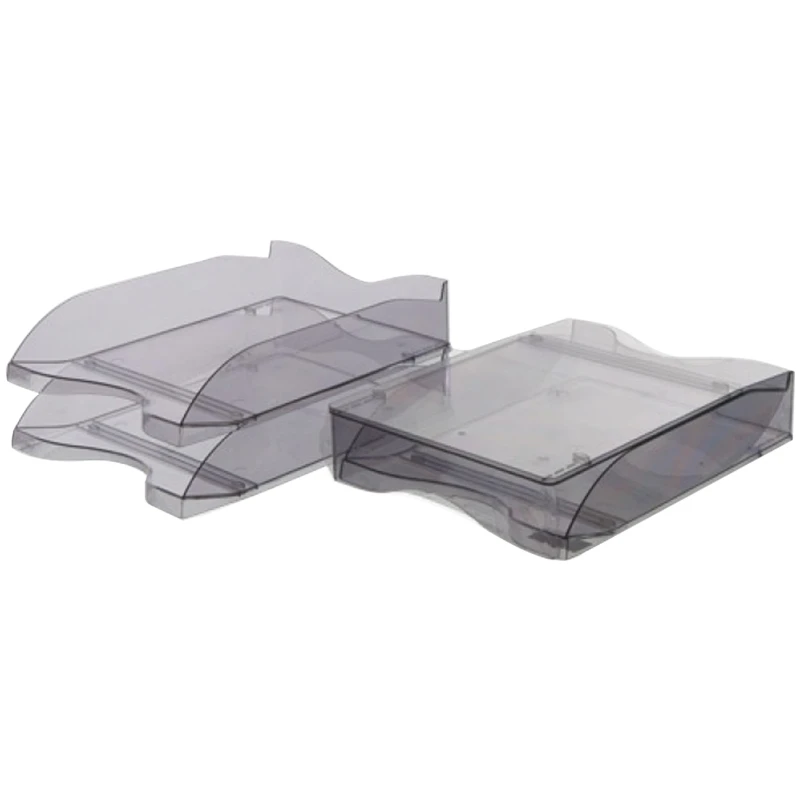 Лоток для бумаг горизонтальный Стамм "Люкс", набор 2шт., тонированный