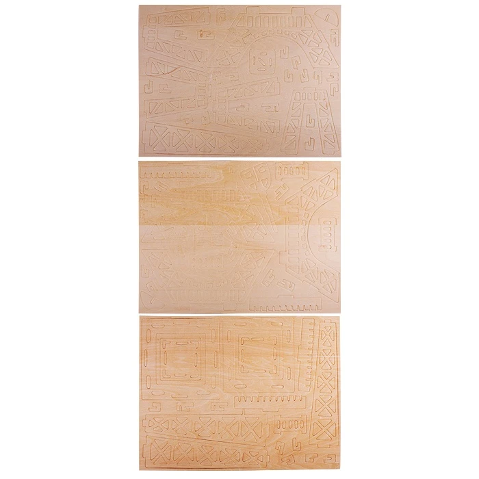 Пазл деревянный 3D 3 пластины с деталями Пазл деревянный 3D 3 пластины с деталями