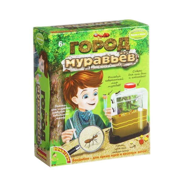 Французские опыты Науки с Буки Bondibon, Город муравьёв, арт.WS/925 Французские опыты Науки с Буки Bondibon, Город муравьёв, арт.WS/925