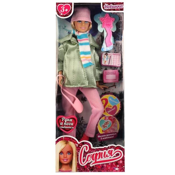 Кукла 29 см София беременная, руки и ноги сгиб, акс, зимняя одежда, кор КАРАПУЗ