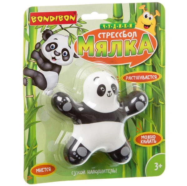 Чудики Bondibon мякиш-антистресс «ПАНДА», сухой напол.,BLISTER 18х4х15 см