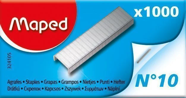 Скобы MAPED № 10 металл 1000 штук Скобы MAPED № 10 металл 1000 штук