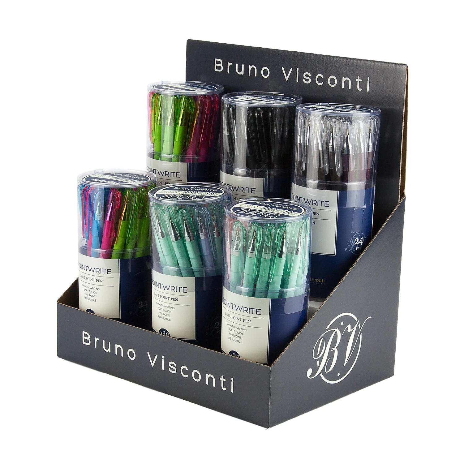 РУЧКА "Point Write" ШАРИКОВАЯ 0,38 мм,СИНЯЯ В ПРЕПАКЕ НА 6 ТУБ РУЧЕК