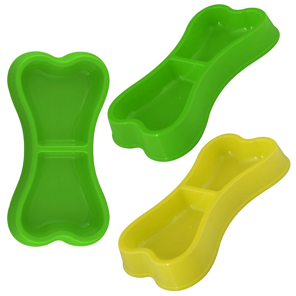 Миска для домашних животных двойная "Косточка". Размер 23х12х3,5см, Миска для домашних животных двойная "Косточка". Размер 23х12х3,5см,