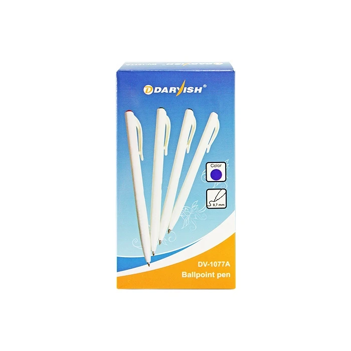 Ручка автоматическая син. "Darvish" корпус белый