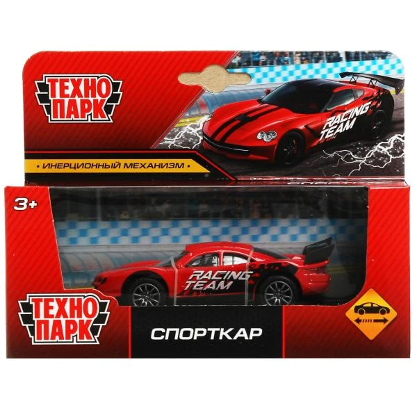 Машина металл СПОРТКАР, 10 см, инерция, Технопарк