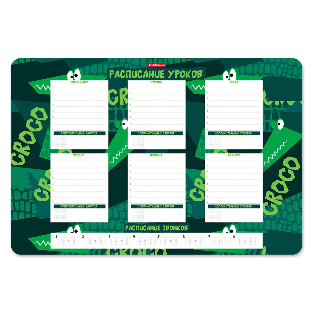 Расписание уроков пластиковое ErichKrause® Real Croco, А3